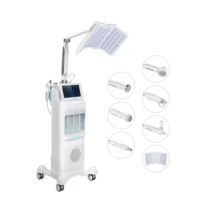 8 in 1 LED PDT Visual Suction Pen Hydra Dermabrasion Facial Machine with Skin Detection