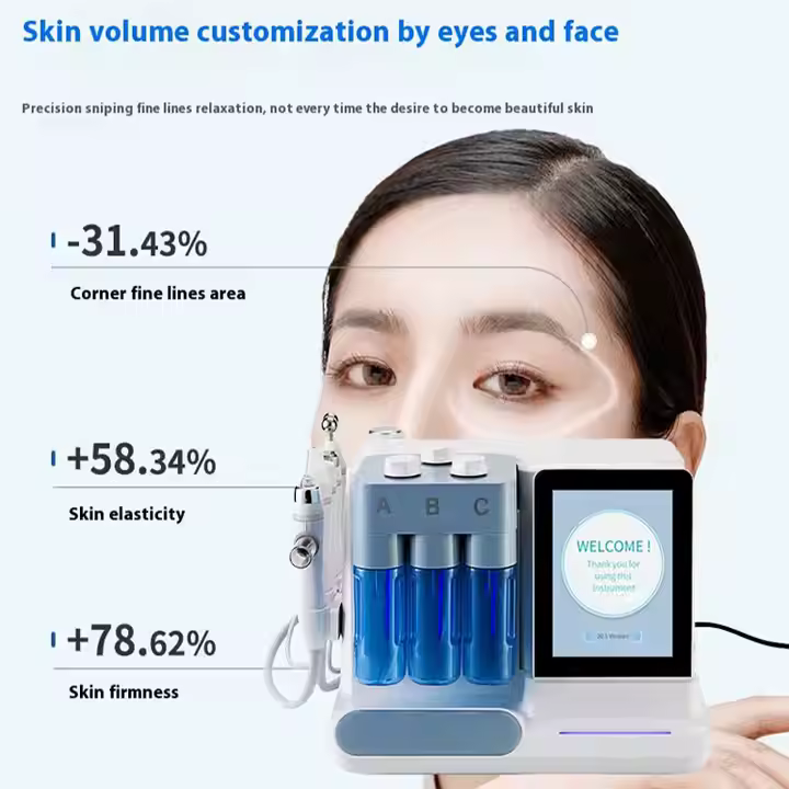 High Quality Skin Care Hydro Hydra Water Facial Machine Hydra Jet Peel Portable 6 in 1 Hydra Aqua Peeling Facial Machine