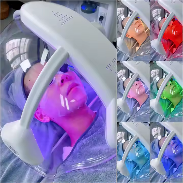 9in1 Hydro LEDsings Music Oxygen Dome Bubble Cleaning Visual Hydra Dermabrasion Facial Ledsings Therapy Oxygen Facial Machine