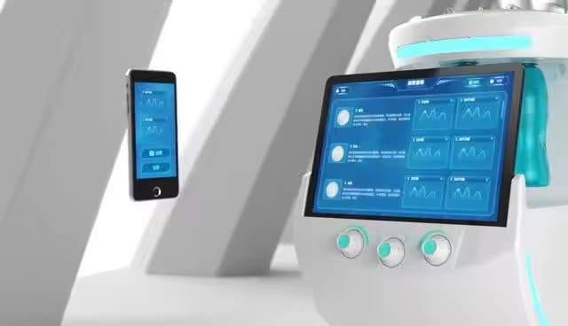 Hydra Beauty Smart Ice Blue 7 in 1 RF Ion Bubble Pen Dermabrasion Skin Analysis Scrubber Water Oxygen Facal Manage Salon Machine